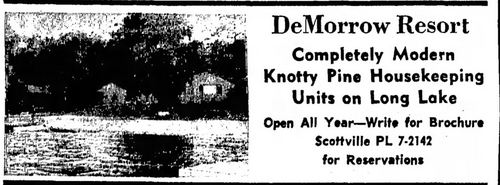 DeMorrow Resort (De Morrows Modern Housekeeping Cottages) - Fri Sep 3 1965 Ad